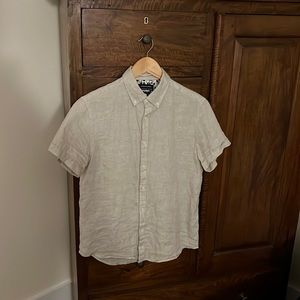 Beige Denim & Flower Summer Shirt SM